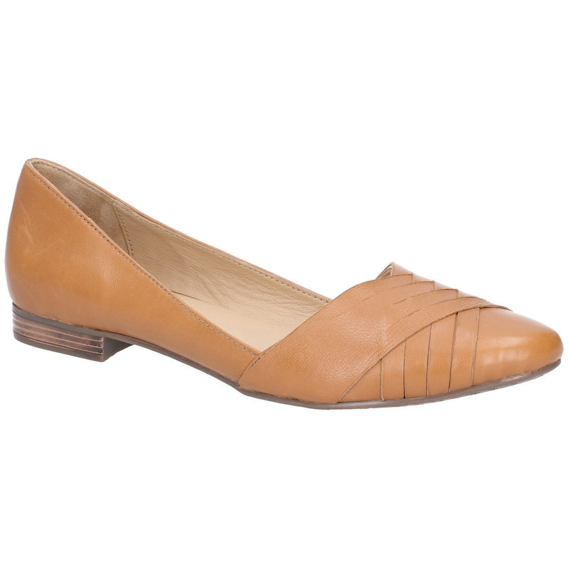 Hush Puppies Marley Ballerina Ballerine Piatte Da Donna In Pelle Color Cuoio