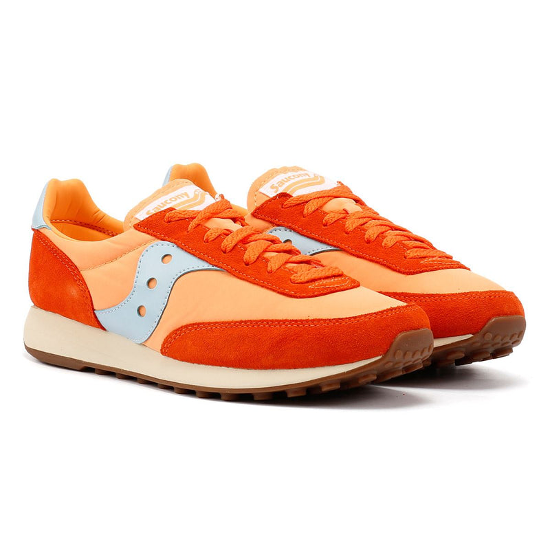 Saucony Trainer 80 Sneakers In Camoscio Arancione.