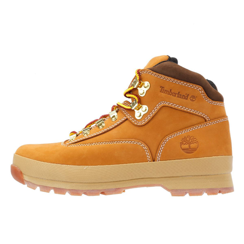 Timberland Euro Hiker Mid Lace Stivali Da Uomo In Pelle Marrone.