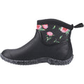 Muck Boots Muckster II Ankle Stivali Di Gomma Neri/Con Rose Wellington