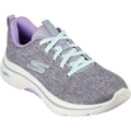 Skechers GO WALK Arch Fit 2.0 Vivid Sunset Sneakers Da Donna Grigio/Lavanda In Tessuto