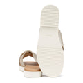TOMS Mae Crossover Sandali Argento In Camoscio Da Donna