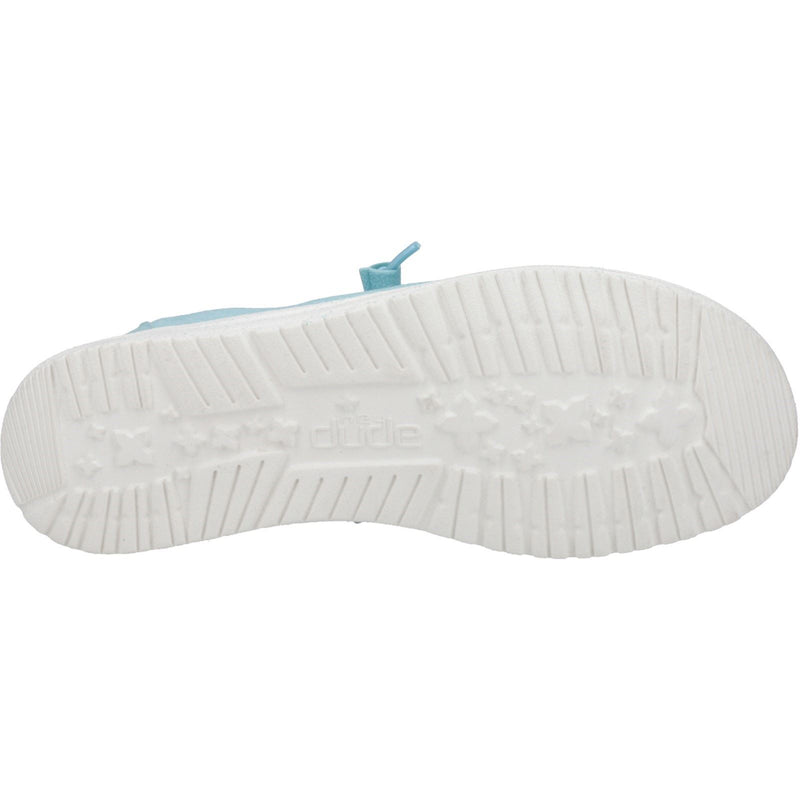 HEYDUDE Wendy Canvas Mocassini Turchesi In Cotone Al 100% Da Donna