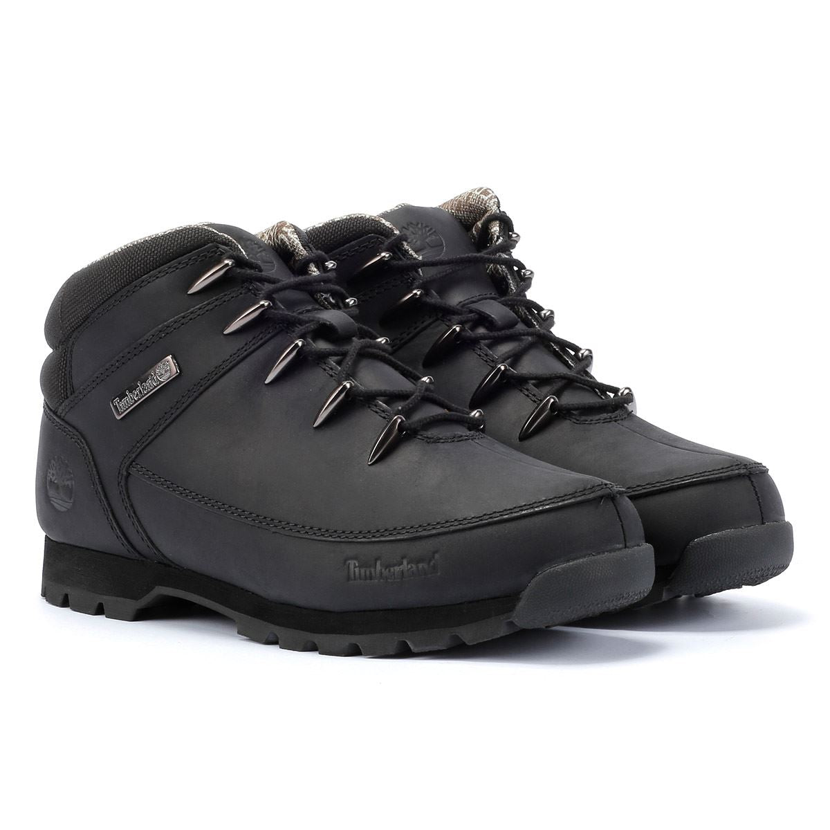 Timberland Euro Sprint Mid Lace Premium Stivali Da Uomo In Pelle Nera