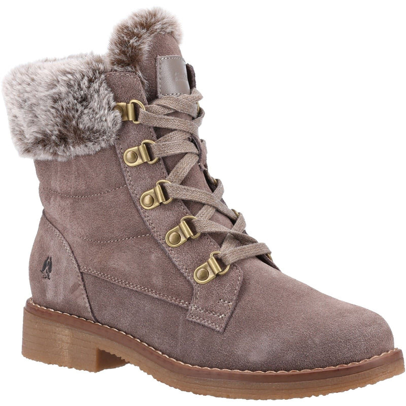 Hush Puppies Florence Stivali Da Donna In Pelle Color Taupe