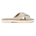 TOMS Mae Crossover Sandali Argento In Camoscio Da Donna