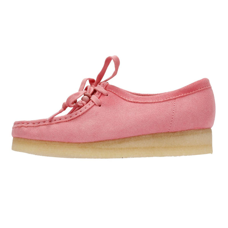 Clarks Originals Wallabee Scarpe Rosa In Camoscio Da Donna
