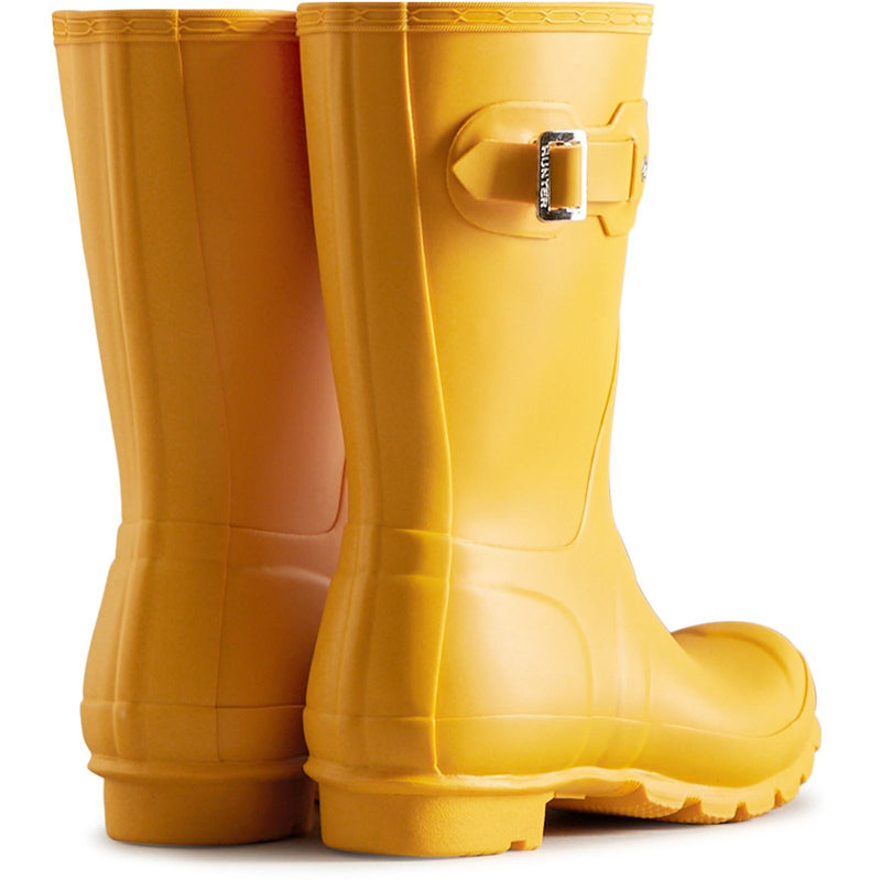 Hunter Original Short Wellington Boots Stivali Da Pioggia Gialli In Gomma Da Donna