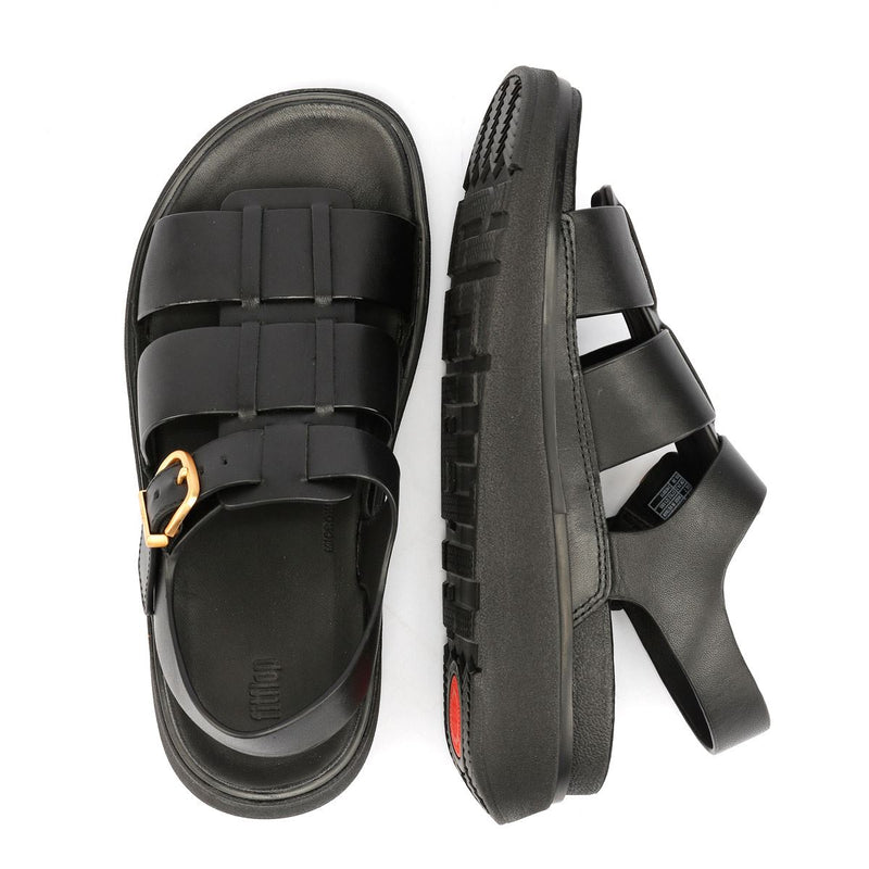 FitFlop GEN-FF Fisherman Sandali Neri In Pelle Da Donna