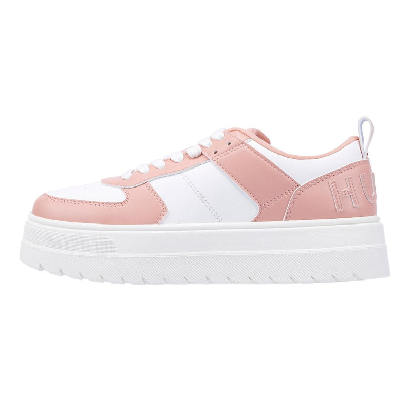 Hugo Lyssa Tennis Sneakers Bianche Da Donna In Pelle