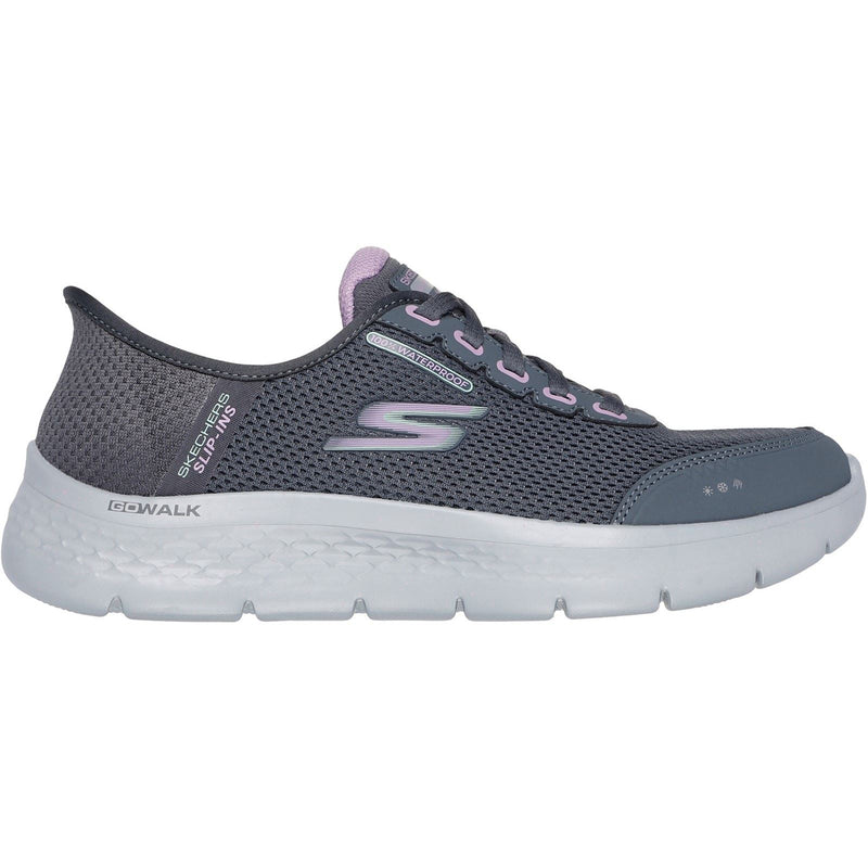 Skechers Go Walk Flex Clear Creek Sneakers Da Donna In Tessuto Carbone/Lavanda