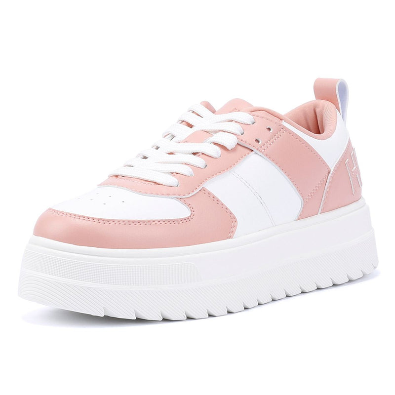 Hugo Lyssa Tennis Sneakers Bianche Da Donna In Pelle