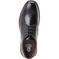 Base London Flight Scarpe Nere In Stile Brogue In Pelle Da Uomo
