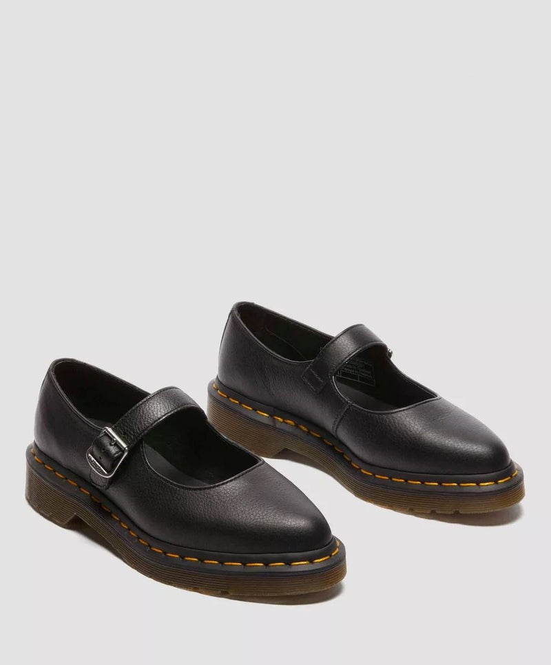 Dr. Martens Elphie Mary Jane Virginia Scarpe Nere Da Donna In Pelle