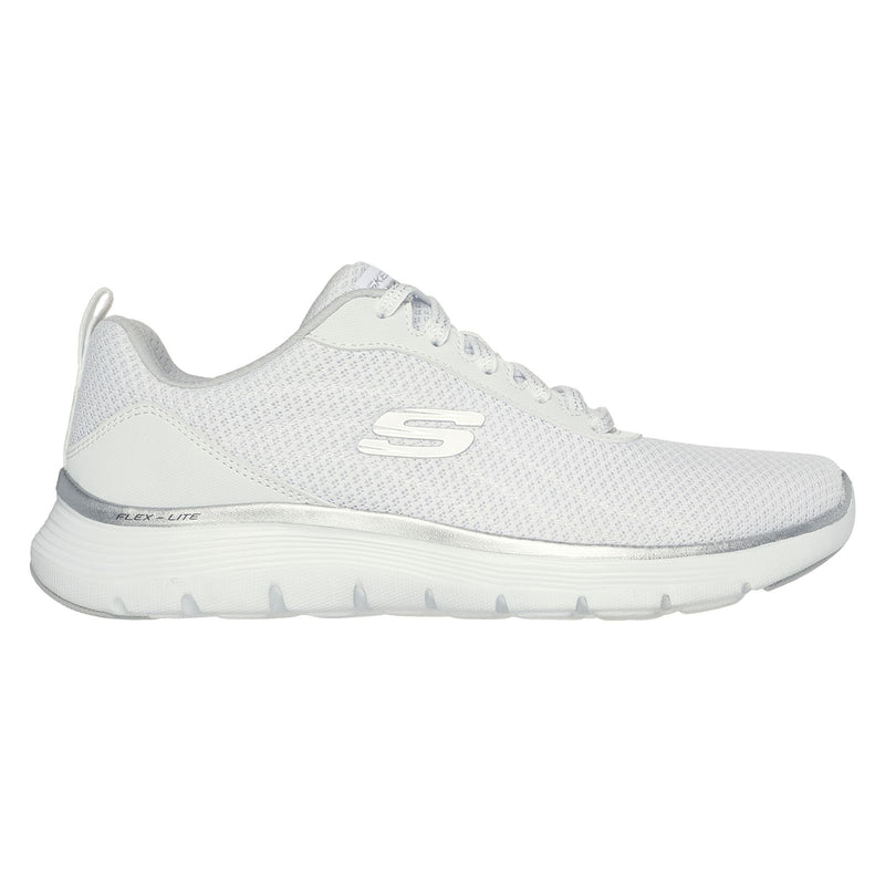 Skechers Flex Appeal 5.0 Uptake Calzature Da Ginnastica Bianche/Argento Da Donna