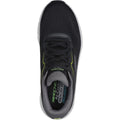 Skechers D'Lux Walker 2.0 Sneakers In Poliestere Nero/Verde Lime Da Uomo