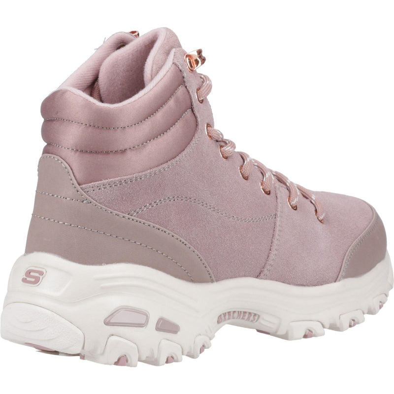 Skechers D'Lites Stivali Rosa Cipria In Pelle Da Donna
