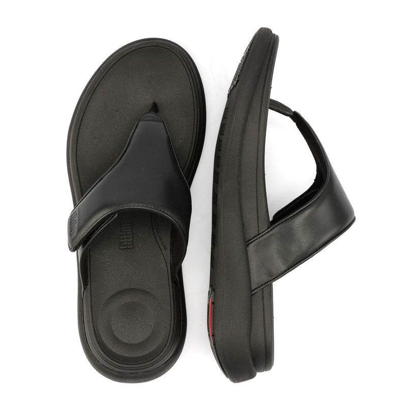FitFlop F-Mode Go Adjustable Flatform Sandali Neri Da Donna