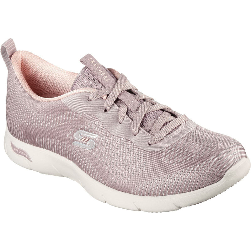 Skechers Arch Fit Refine Classy Doll Sneakers In Tessuto Dark Taupe Da Donna