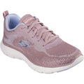 Skechers Flex Appeal 5.0 Cruising Thru Sneakers Da Donna In Tessuto Colore Malva/Azzurro