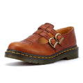 Dr. Martens 8065 Mary Jane Ambassador Scarpe In Pelle Color Noce Da Donna