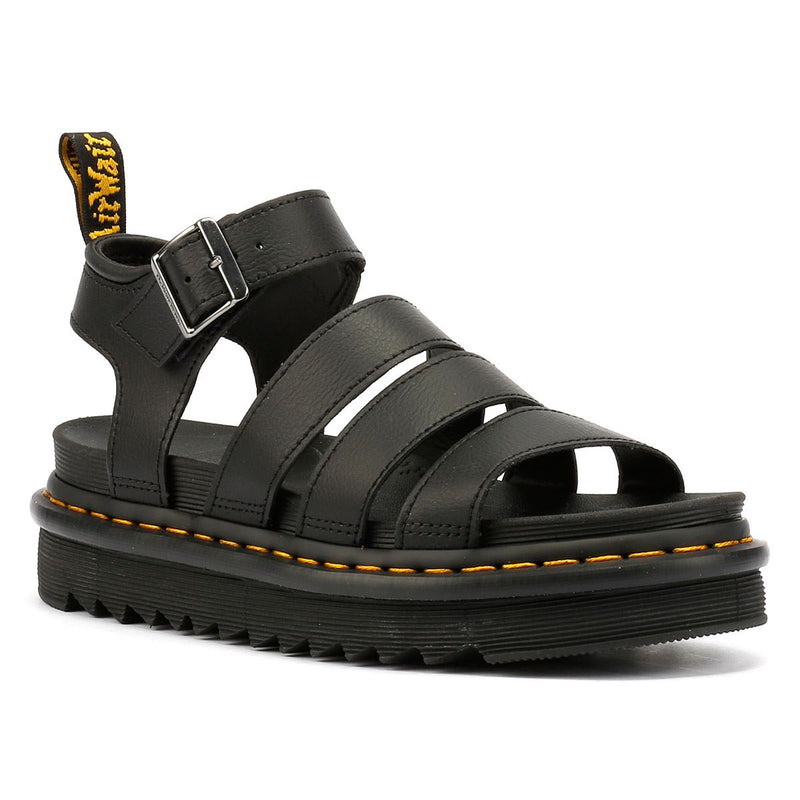 Dr. Martens Blaire Athena Sandali Neri In Pelle Da Donna
