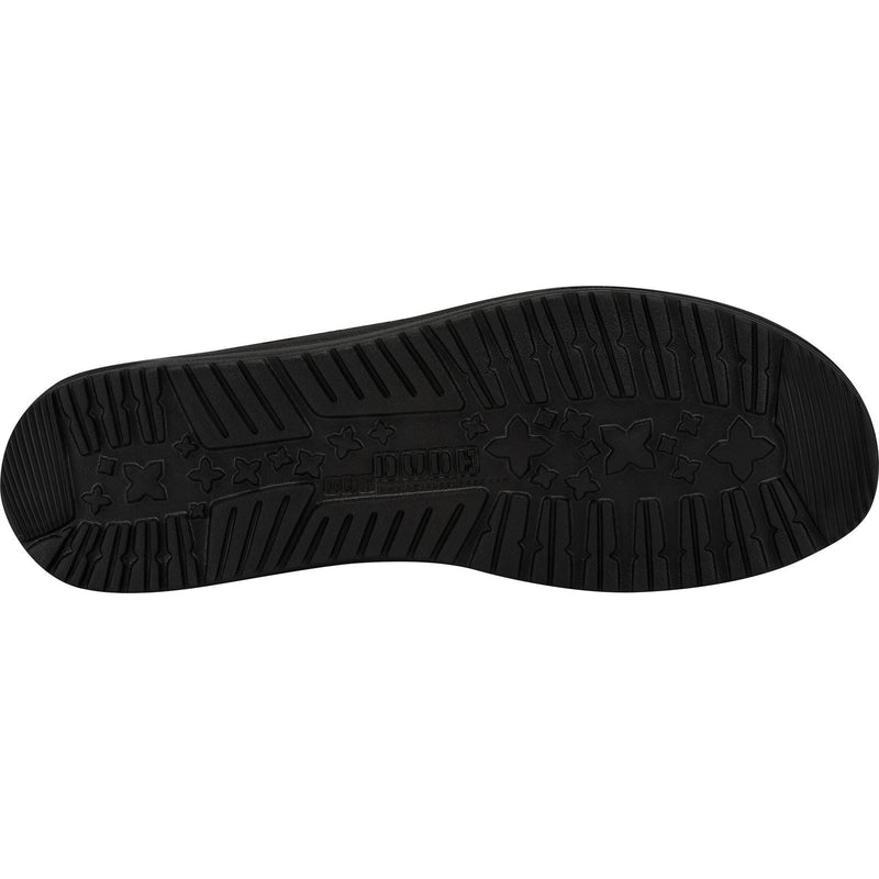HEYDUDE Wally Sox Scarpe Da Barca In Micro Camoscio Nero Totale Da Uomo
