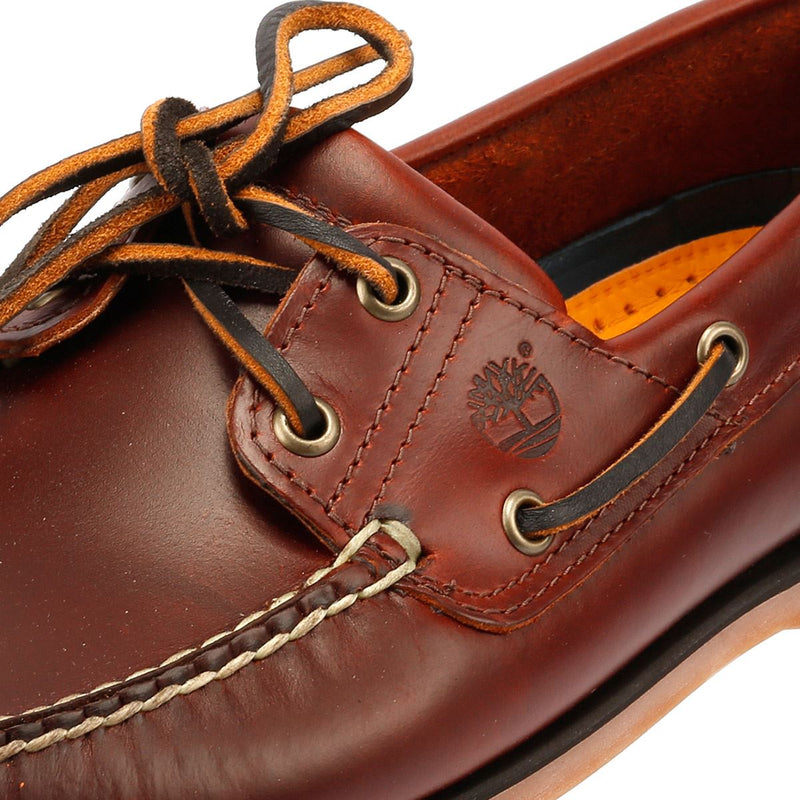 Timberland Classic 2 Eye Scarpe In Pelle Marrone Con Lacci Da Uomo