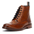 Ben Sherman Alfred Brogue Stivali Da Uomo In Pelle Marrone.