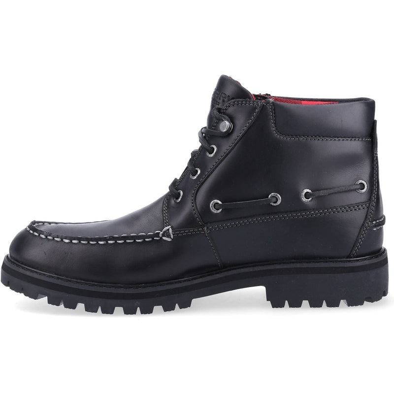 Sperry Authentic Original Lug Chukka Stivali Da Uomo In Pelle Nera