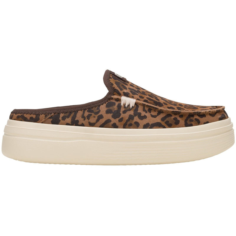 HEYDUDE Austin Lift Classic Muli Leopardati Marroni In Pelle Da Donna