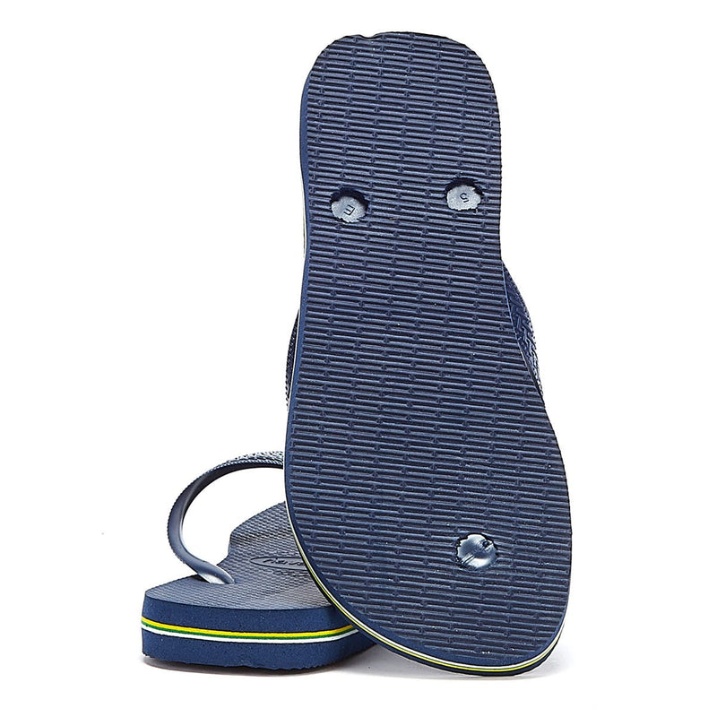 Havaianas Brasil Logo Infradito in gomma blu navy