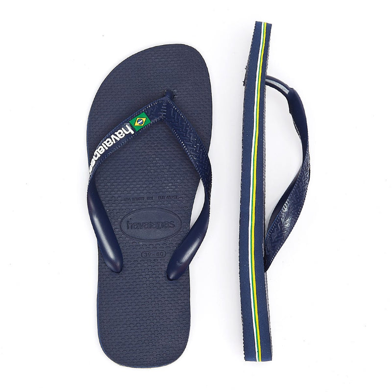 Havaianas Brasil Logo Infradito in gomma blu navy