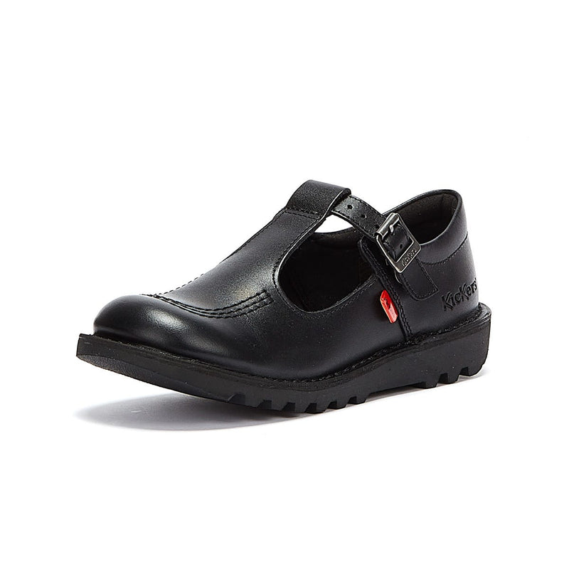 Scarpe Kickers Kick T Junior in pelle nera