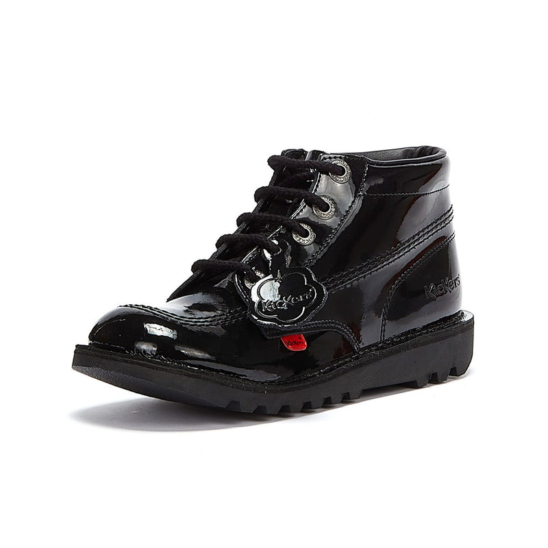 Kickers Youth Kick Hi Brevetto Nero