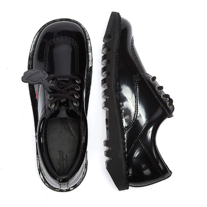 Scarpe Kickers Kick Lo con brevetto nero