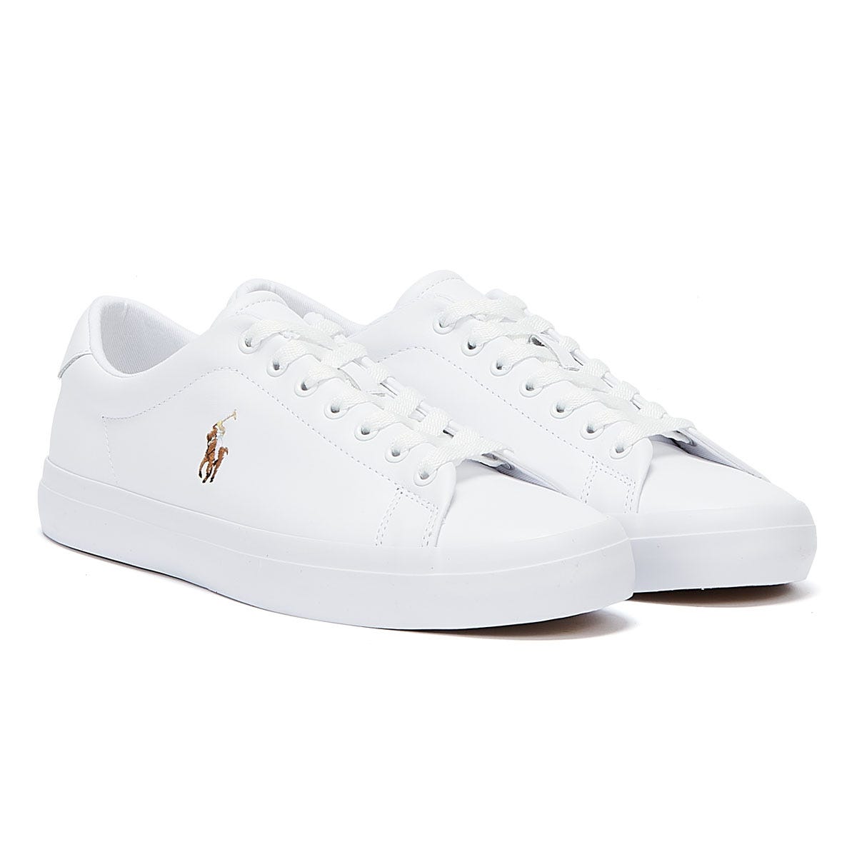 Scarpe da ginnastica Ralph Lauren Longwood in pelle bianca