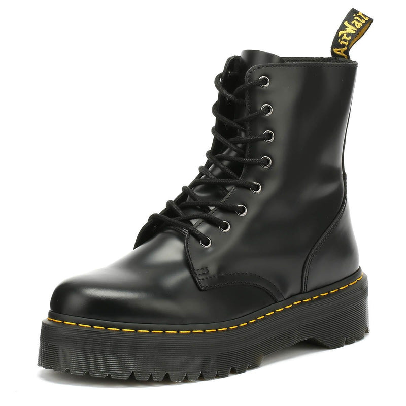 Dr. Martens Jadon Smooth Donna Nero Stivali con Piattaforma