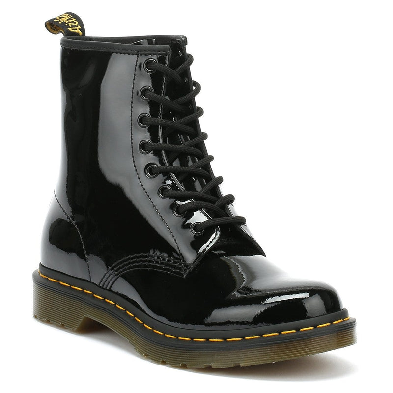 Dr. Martens 1460 Patent Lamper Donna Stivali Nero