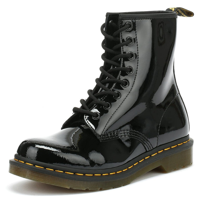 Dr. Martens 1460 Patent Lamper Donna Stivali Nero